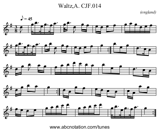 Waltz,A. CJF.014 - staff notation