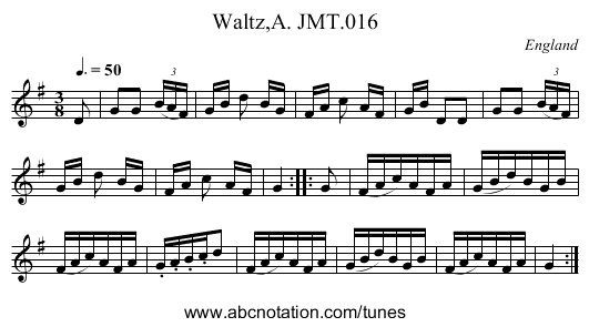 Waltz,A. JMT.016 - staff notation