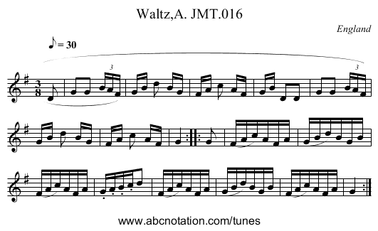 Waltz,A. JMT.016 - staff notation