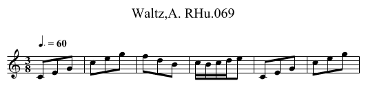 Waltz,A. RHu.069 - staff notation