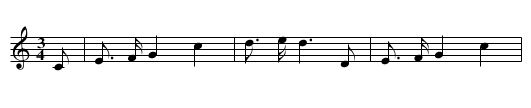 Waly, Waly - staff notation