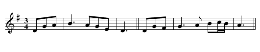 Waly Waly - staff notation