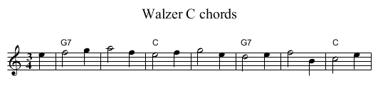 Walzer C chords - staff notation