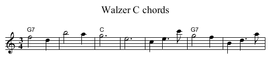 Walzer C chords - staff notation