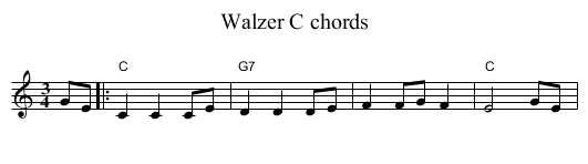 Walzer C chords - staff notation