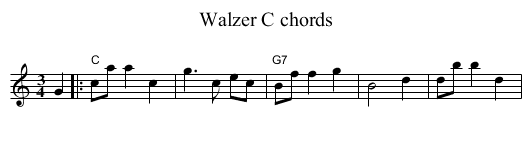 Walzer C chords - staff notation