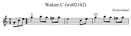 Walzer C (wz02162) - staff notation