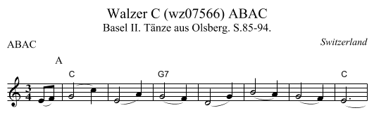 Walzer C (wz07566) ABAC - staff notation