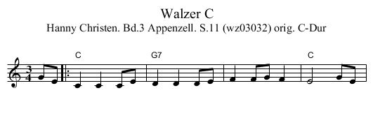 Walzer C - staff notation
