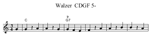Walzer  CDGF 5- - staff notation