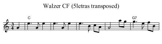 Walzer CF (5letras transposed) - staff notation
