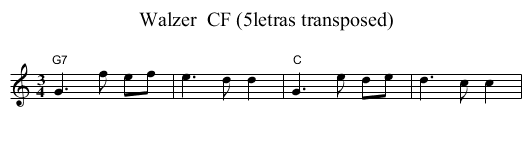 Walzer  CF (5letras transposed) - staff notation