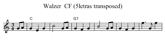Walzer  CF (5letras transposed) - staff notation