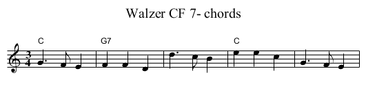 Walzer CF 7- chords - staff notation