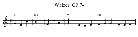 Walzer  CF 7- - staff notation