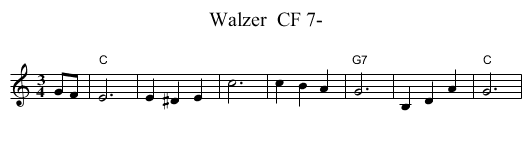 Walzer  CF 7- - staff notation
