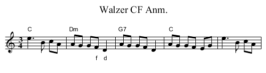 Walzer CF Anm. - staff notation