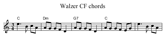Walzer CF chords - staff notation
