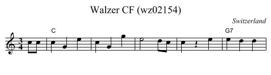 Walzer CF (wz02154) - staff notation
