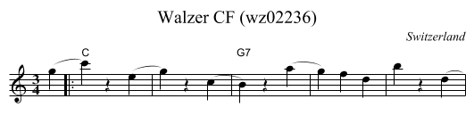 Walzer CF (wz02236) - staff notation