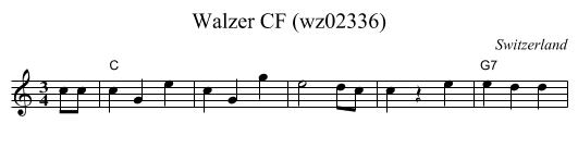 Walzer CF (wz02336) - staff notation