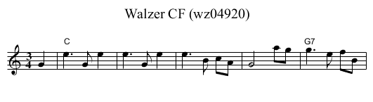 Walzer CF (wz04920) - staff notation