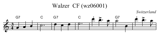 Walzer  CF (wz06001) - staff notation