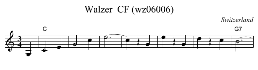 Walzer  CF (wz06006) - staff notation