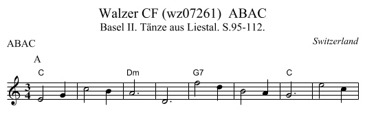 Walzer CF (wz07261)  ABAC - staff notation