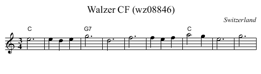 Walzer CF (wz08846) - staff notation