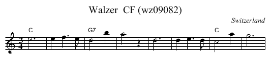 Walzer  CF (wz09082) - staff notation