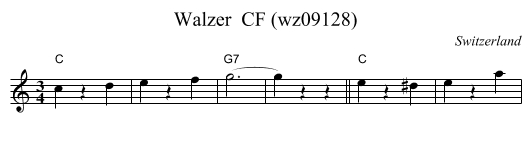 Walzer  CF (wz09128) - staff notation