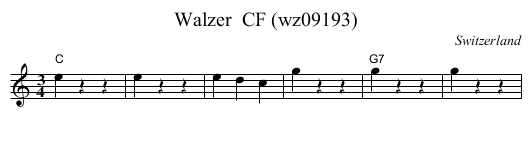 Walzer  CF (wz09193) - staff notation