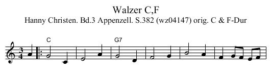 Walzer C,F - staff notation