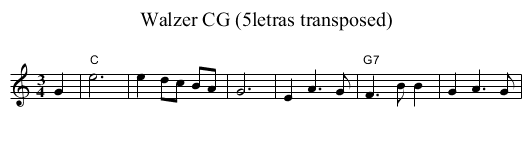 Walzer CG (5letras transposed) - staff notation