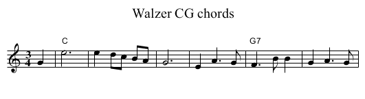 Walzer CG chords - staff notation
