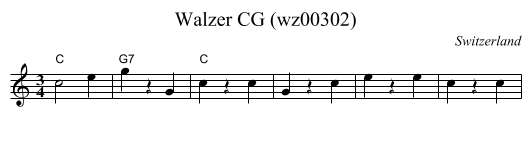 Walzer CG (wz00302) - staff notation