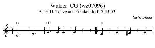 Walzer  CG (wz07096) - staff notation