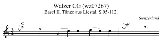 Walzer CG (wz07267) - staff notation