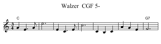 Walzer  CGF 5- - staff notation