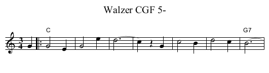Walzer CGF 5- - staff notation