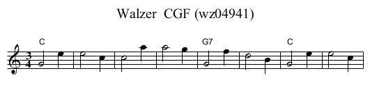 Walzer  CGF (wz04941) - staff notation