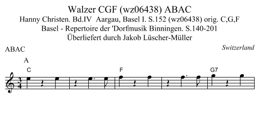 Walzer CGF (wz06438) ABAC - staff notation