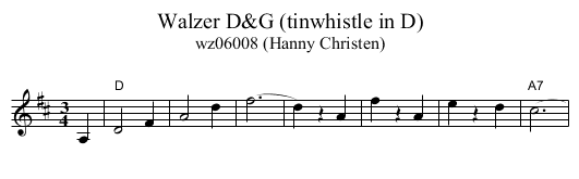 Walzer D&G (tinwhistle in D) - staff notation
