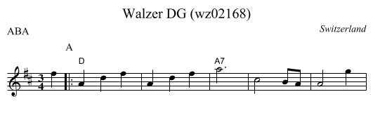Walzer DG (wz02168) - staff notation