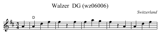 Walzer  DG (wz06006) - staff notation