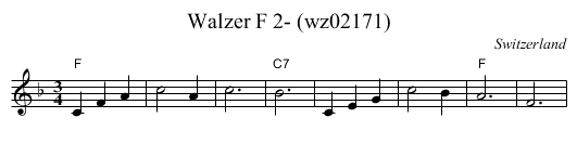 Walzer F 2- (wz02171) - staff notation