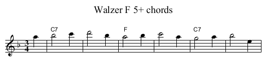 Walzer F 5+ chords - staff notation