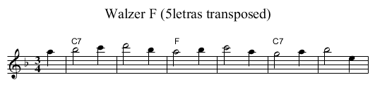 Walzer F (5letras transposed) - staff notation