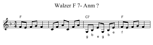 Walzer F 7- Anm ? - staff notation